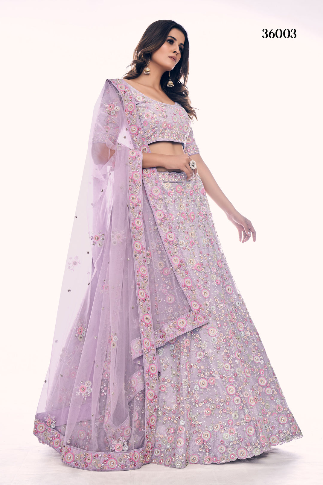 Bridal Embroidered Lehenga Set | Designer Soft Net Lehenga for Women