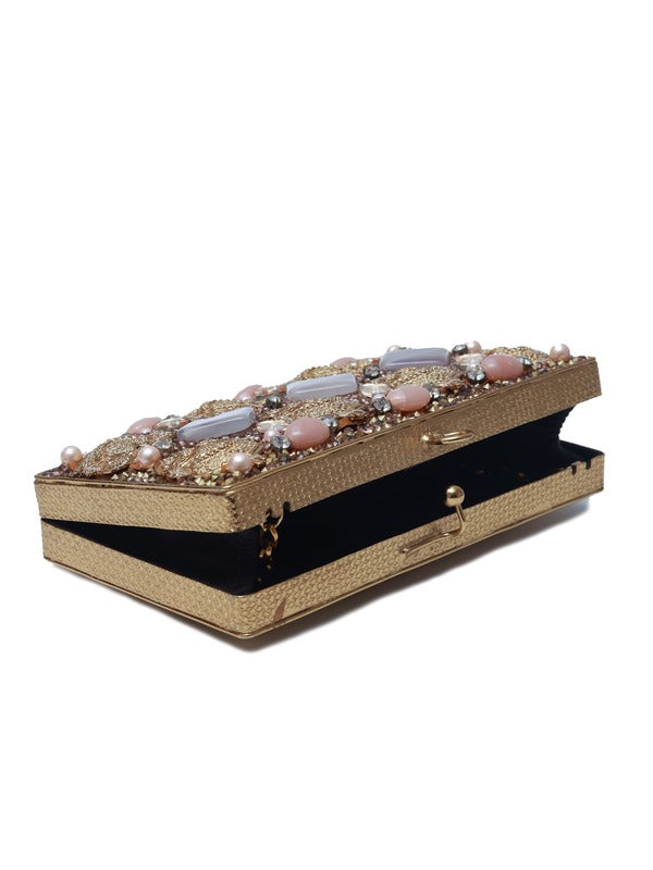 Embellished Brass Clutch | Unique Arya Signature Design