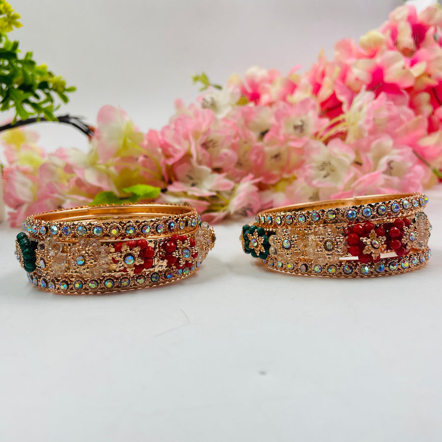 Intricately designed chuda set, a must-have accessory for every bride's trousseau.