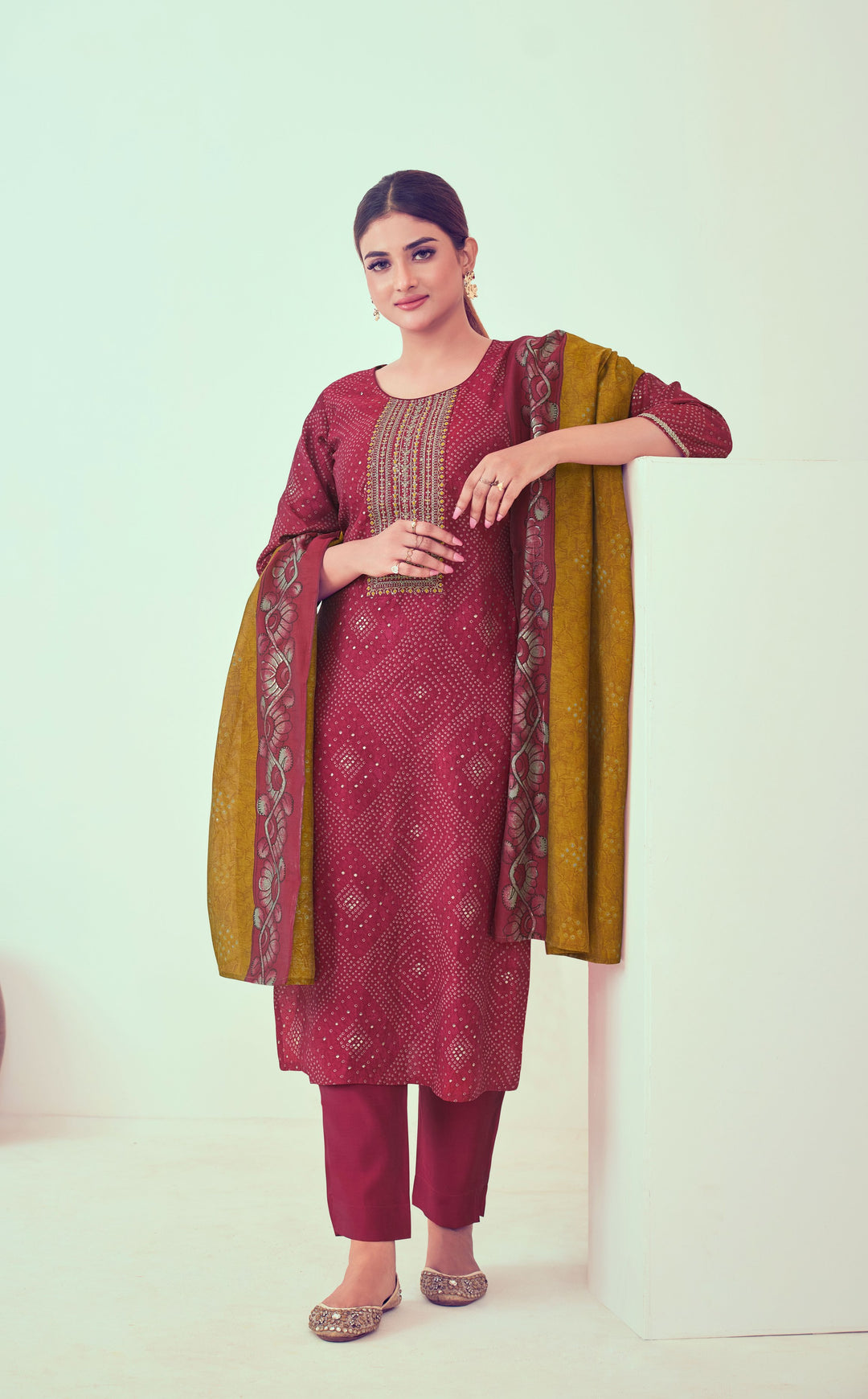 Stunning Modal Chanderi Salwar Kameez with Embroidery | Perfect Festive Wear