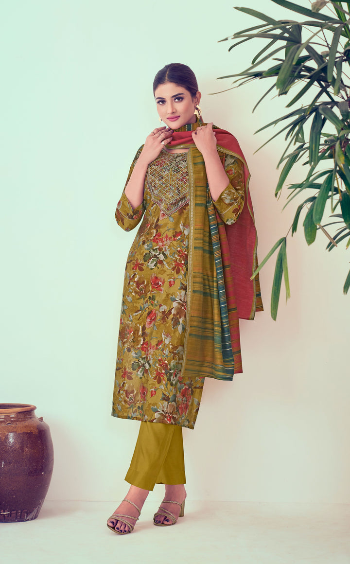 Stunning Modal Chanderi Salwar Kameez with Embroidery | Perfect Festive Wear