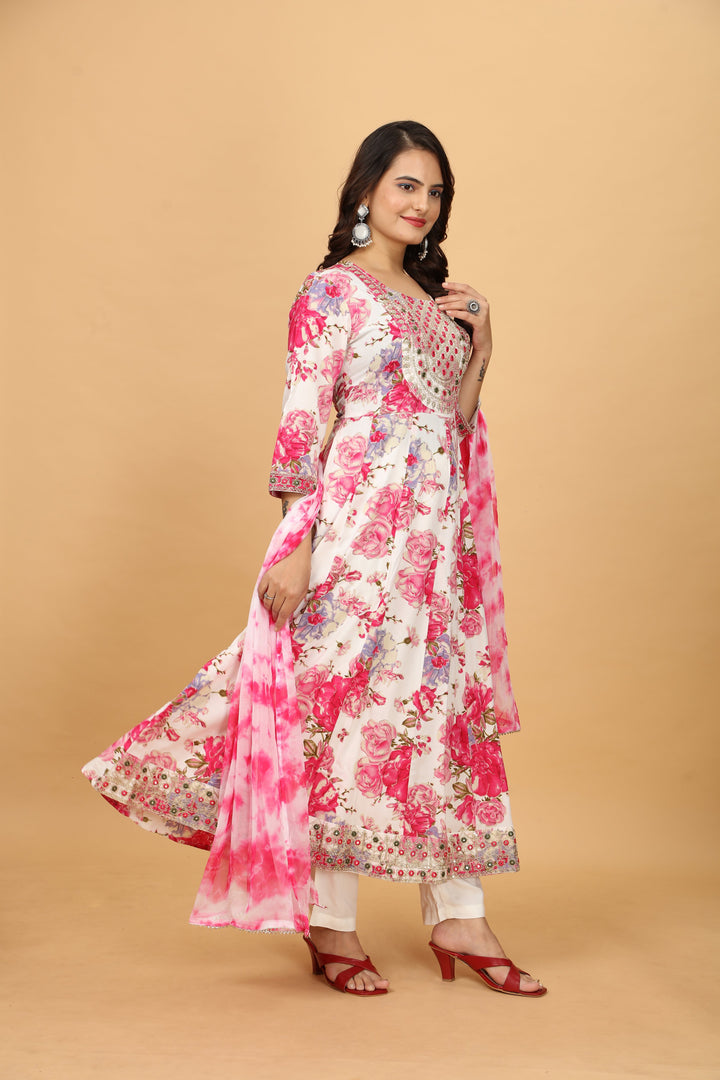 Graceful Chinon Salwar Kameez with Embroidery | Premium Ethnic Wear for Women