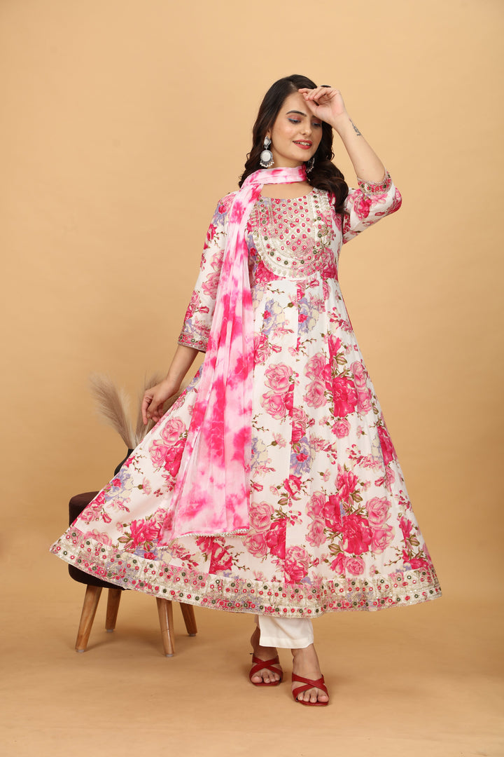 Graceful Chinon Salwar Kameez with Embroidery | Premium Ethnic Wear for Women