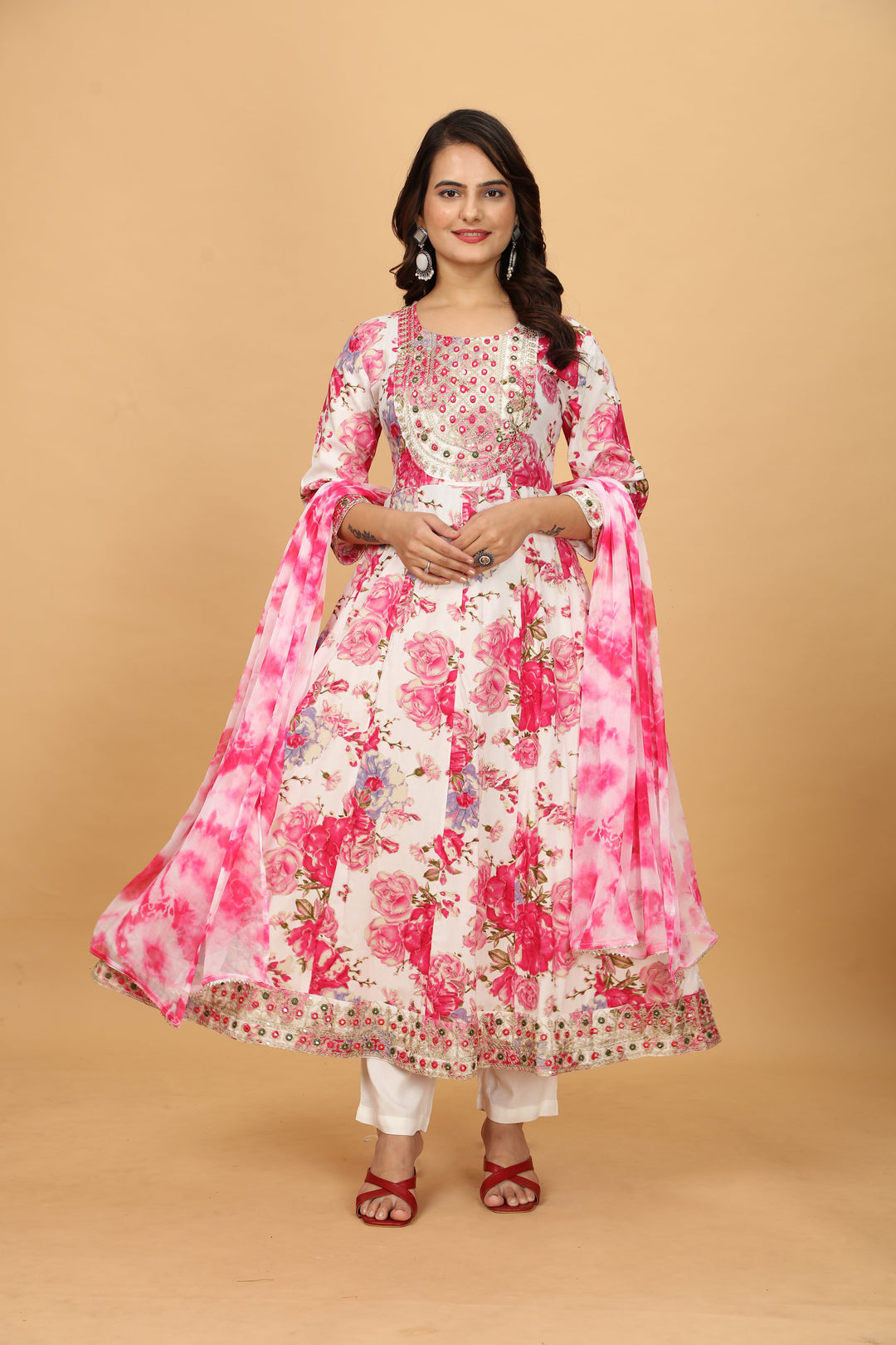 Graceful Chinon Salwar Kameez with Embroidery | Premium Ethnic Wear for Women