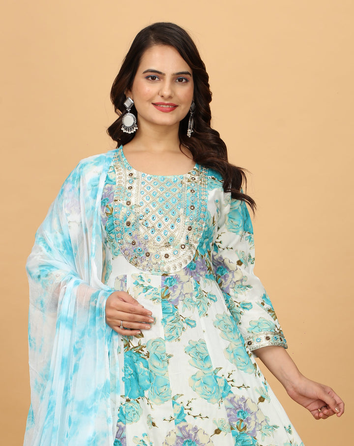 Graceful Chinon Salwar Kameez with Embroidery | Premium Ethnic Wear for Women