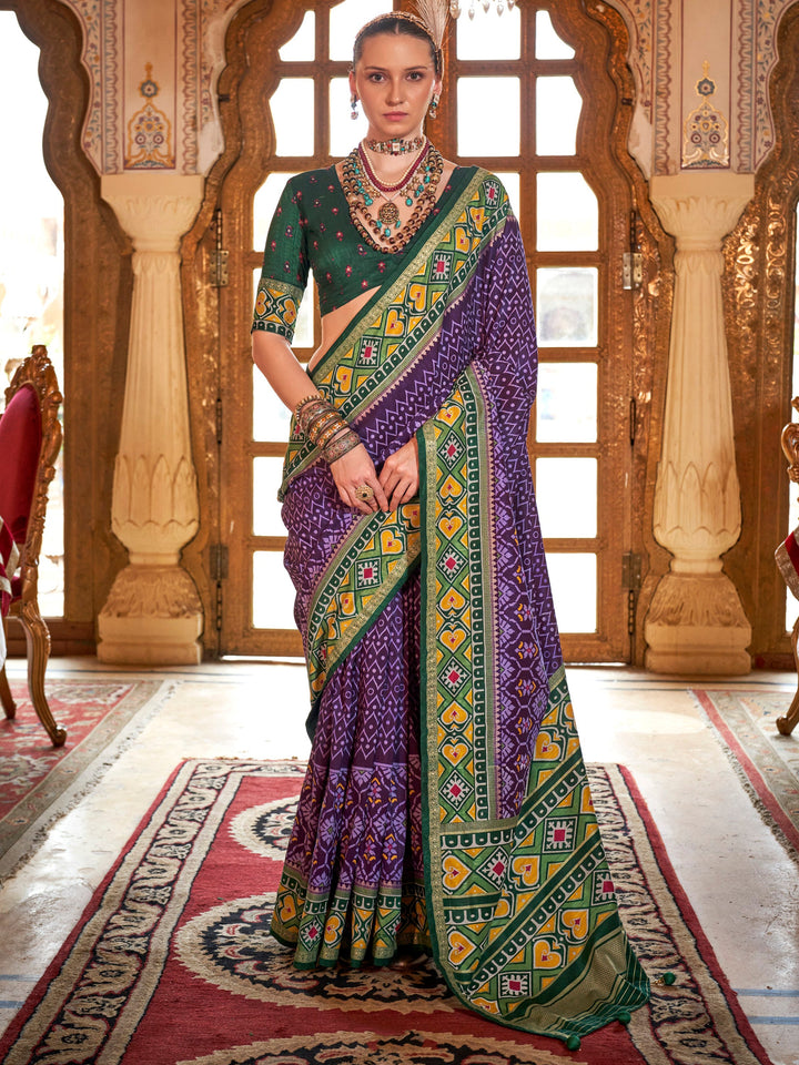 Green silk saree crafted for elegance and style.