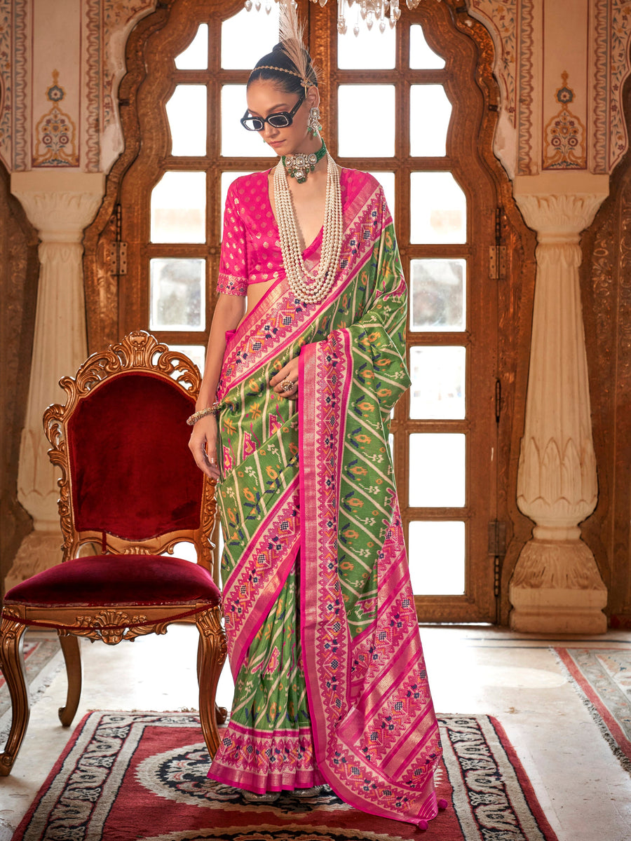 Pink silk saree crafted for elegance and style.