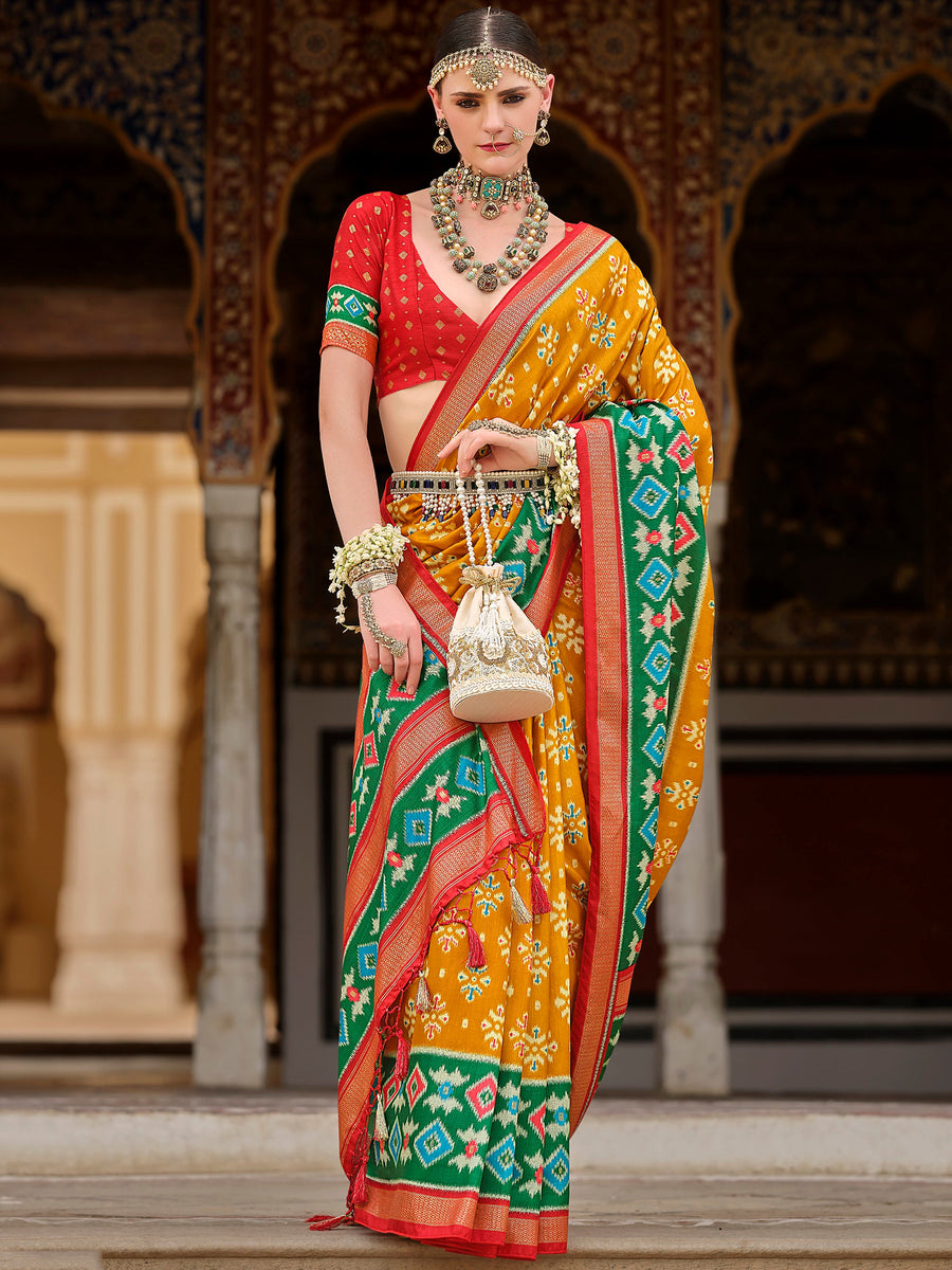 Red silk saree crafted for elegance and style.