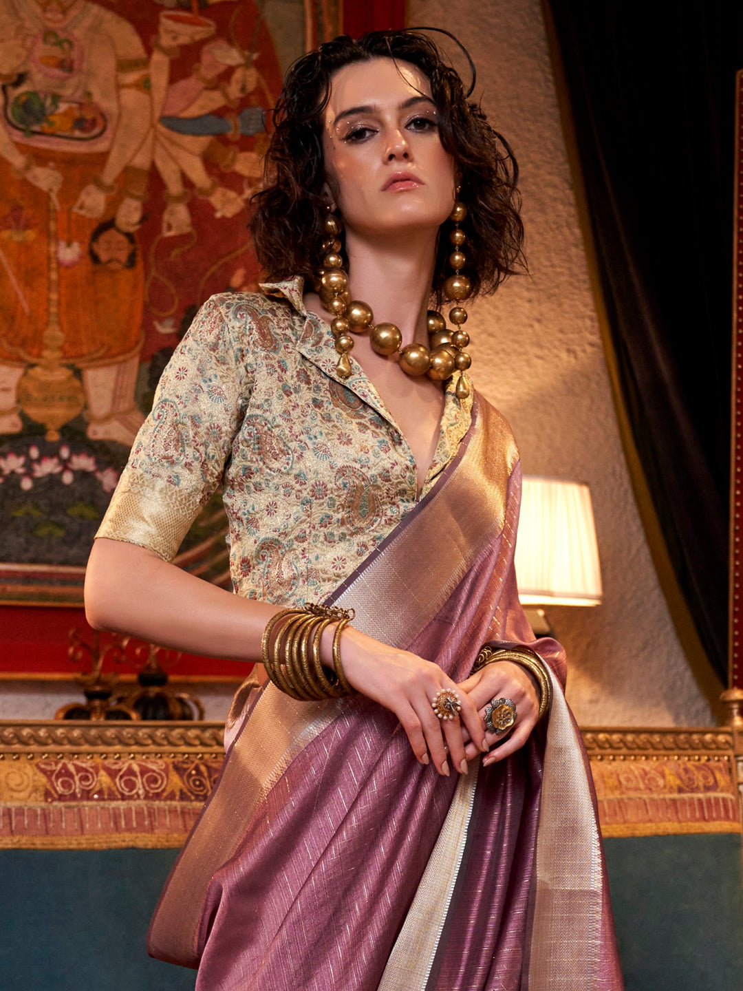 Vibrant color luxurious fabric exclusive attire crafted for elegance and style.