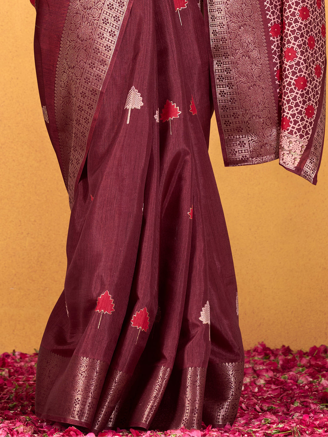 Vibrant color luxurious fabric exclusive attire crafted for elegance and style.