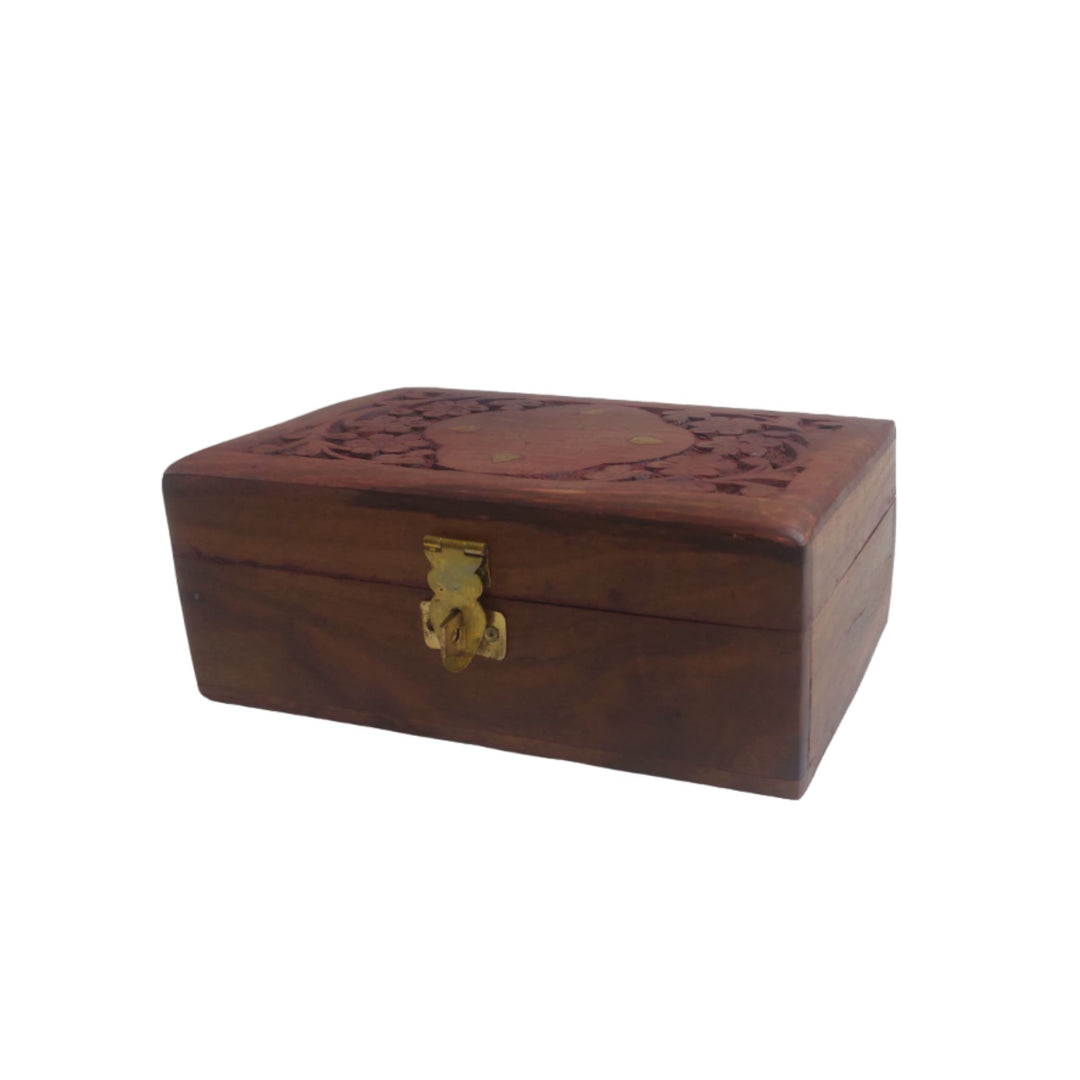 Stylish wooden jewelry box perfect for organizing and protecting your jewelry collection.