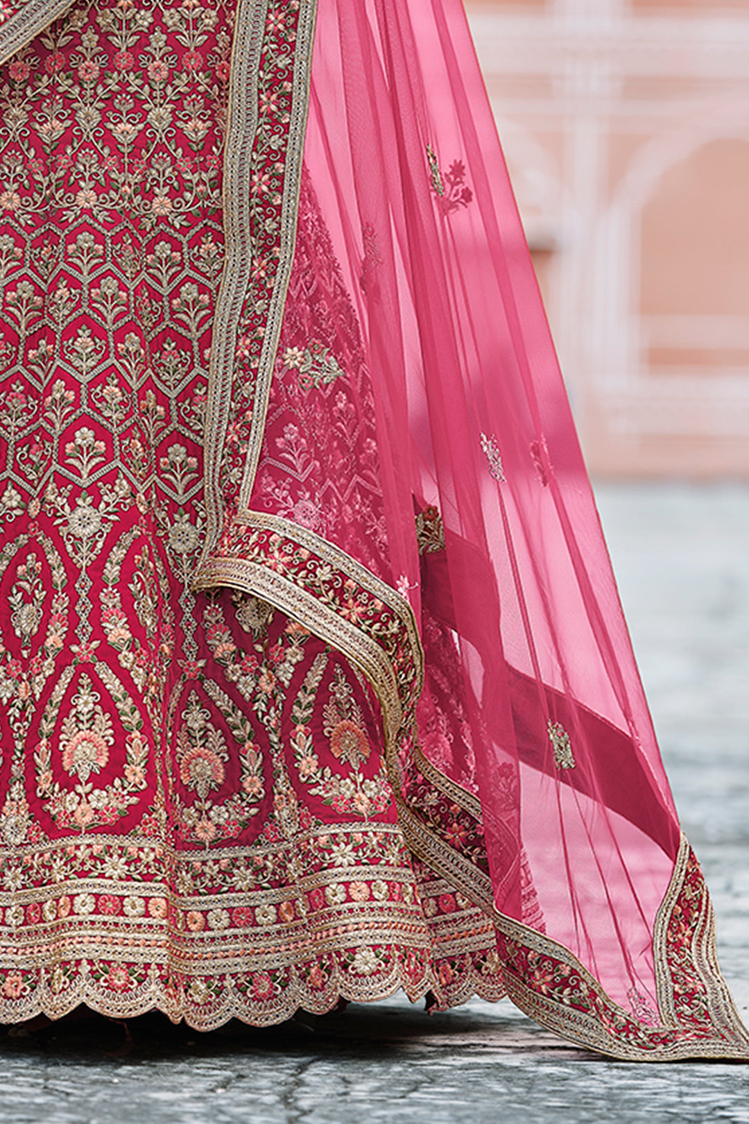 Maroon Velvet Bridal Lehenga | Indian Lehenga Choli for Women