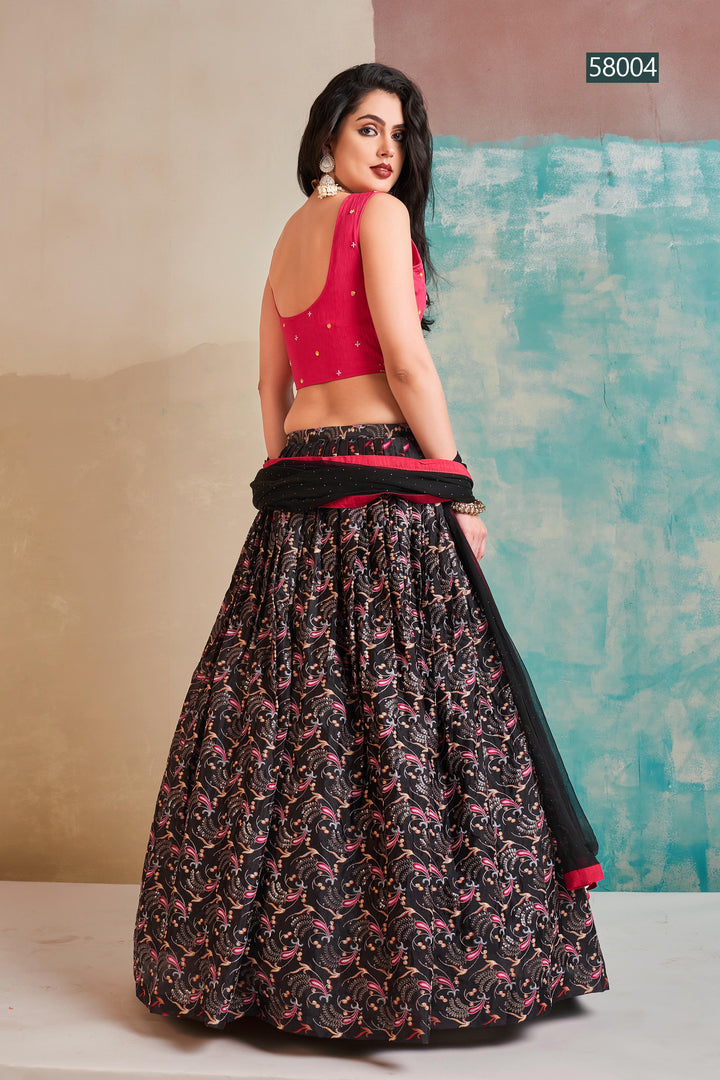 Digital Print Chinon Lehenga | Elegant Festive Wear with Georgette Dupatta