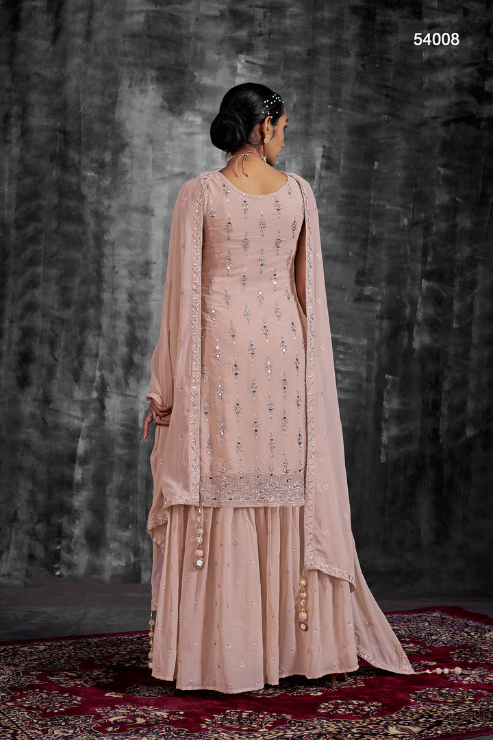 Party Wear Sharara Suit | Embroidered Stitched Kurta with Dupatta