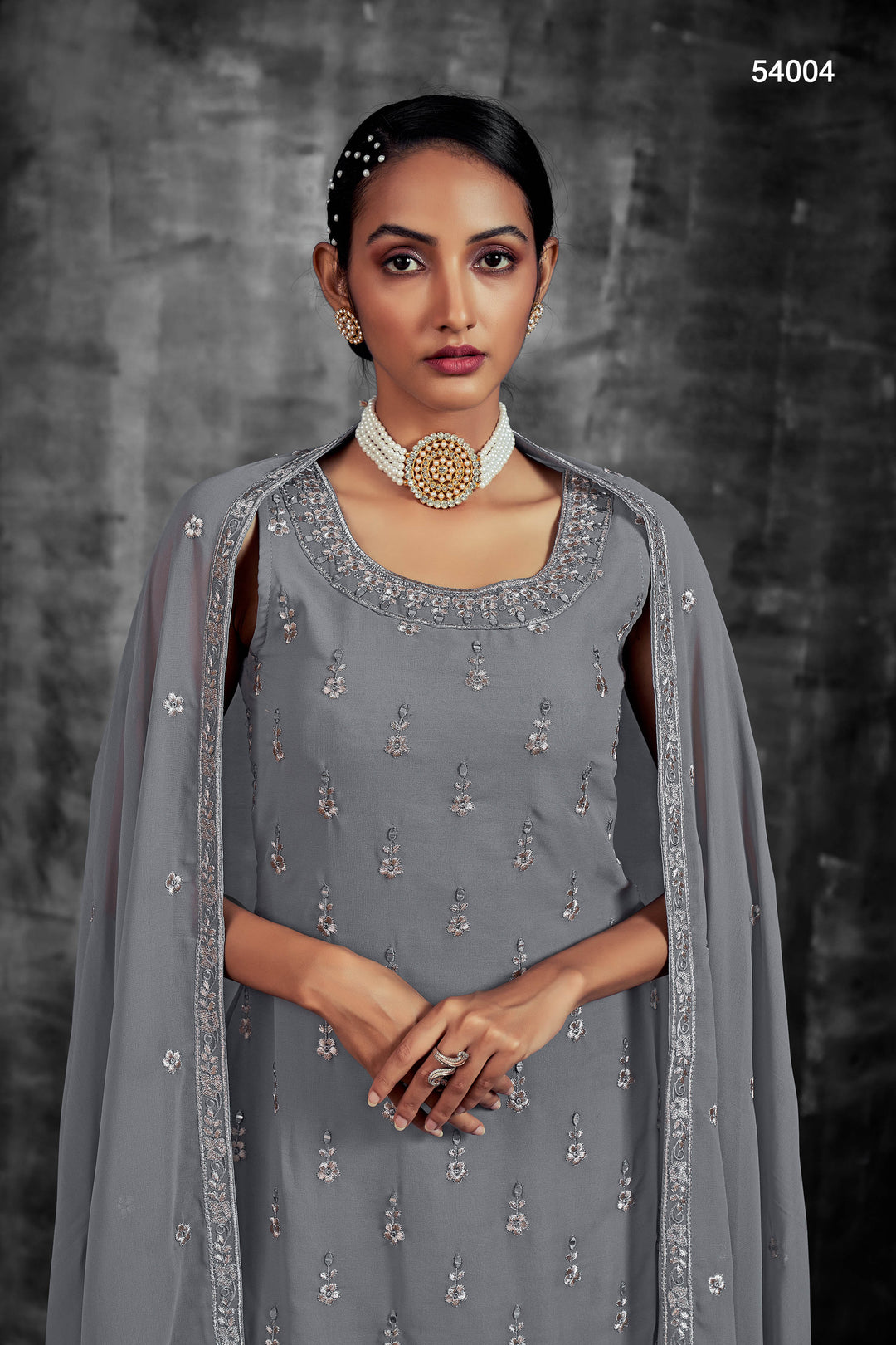 Designer Georgette Mirror Palazzo Suit | Stunning Salwar Set