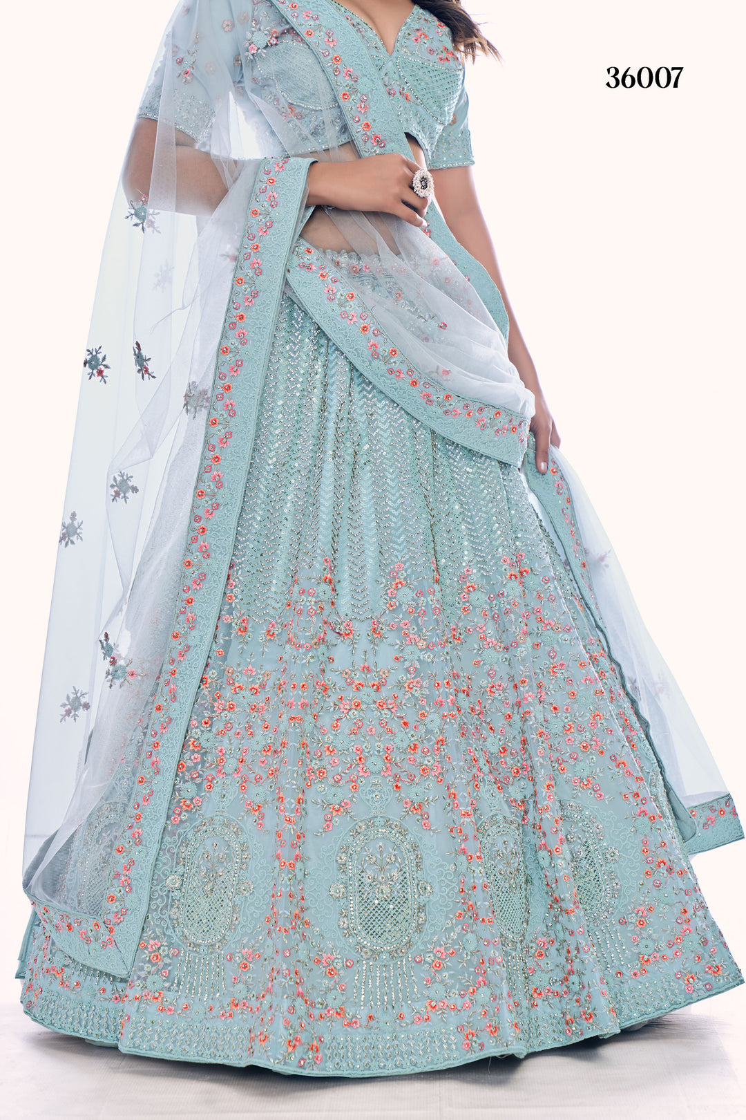 Exquisite Bridal Lehenga Choli | Soft Net Embroidered Wedding Lehenga