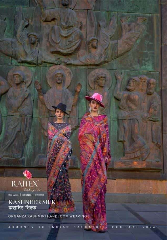 Designer Kashmiri Pashmina Organza Silk Saree | Traditional Indian Wear