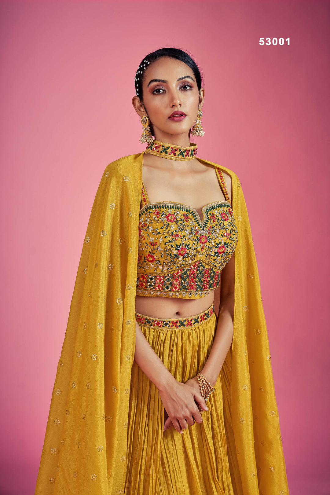 Ready to Wear Mirror Work Lehenga | Sequinned Lehenga with Dupatta