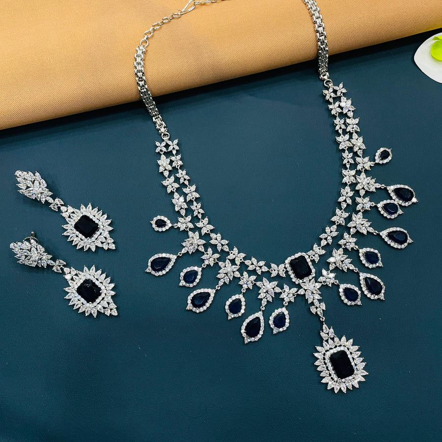 Elegant American diamond necklace, enhancing every bride's look.