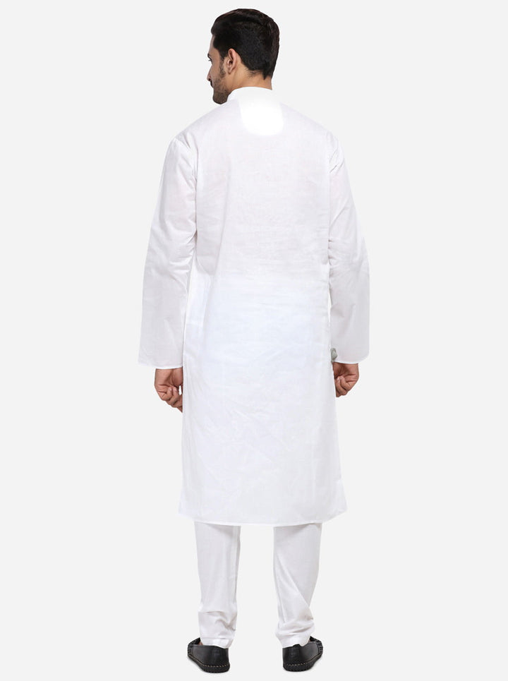 Chic white kurta set offering style and comfort for any occasion.