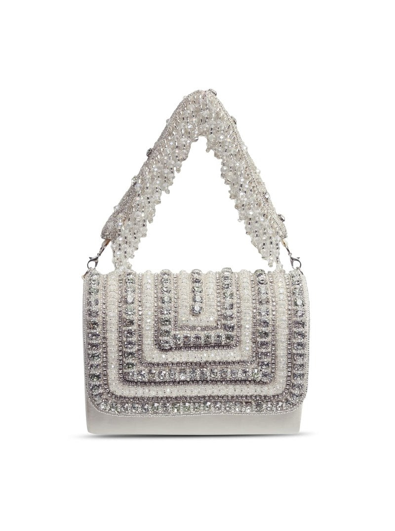 Nysa Embellished Flap Bag | Chic Clutch for Elegant Outfits