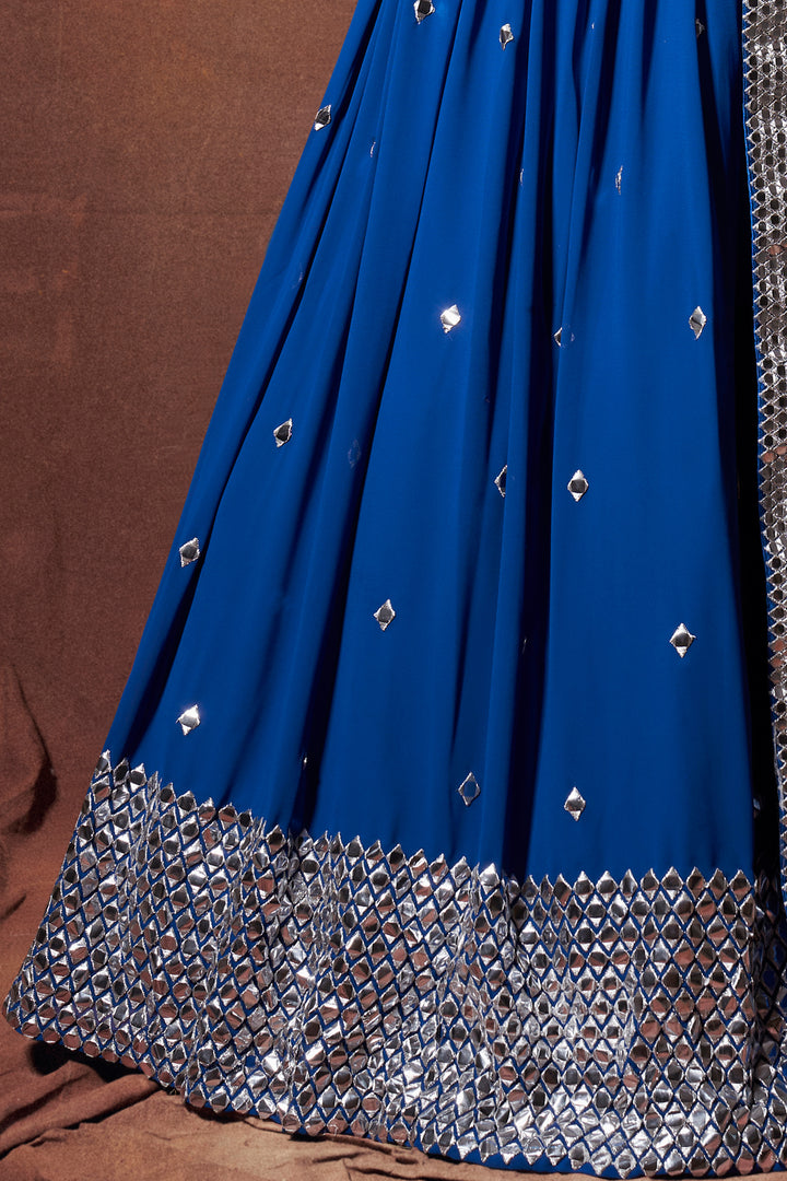 Blue Georgette Bridal Lehenga | Traditional Wedding Lehenga Choli