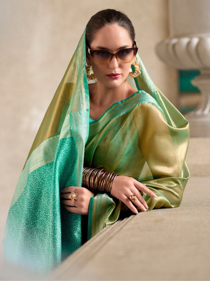 Vibrant color luxurious fabric exclusive attire crafted for elegance and style.