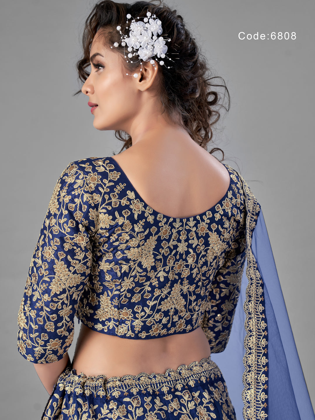 Blue Art Silk Partywear Lehenga | Wedding Lehenga Choli with Net Dupatta