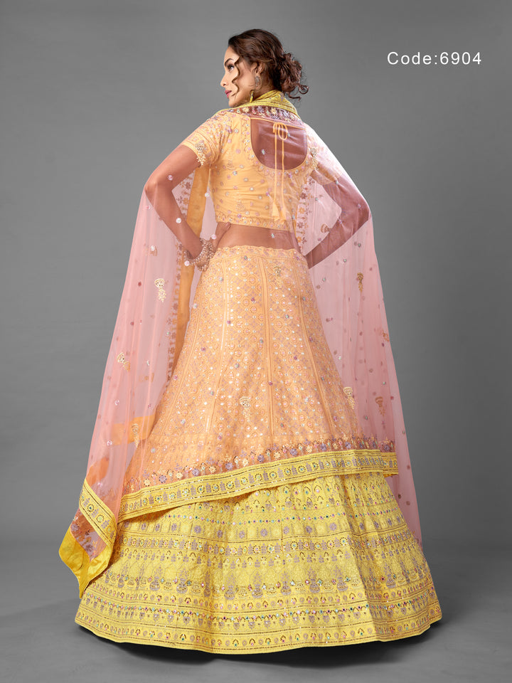 Yellow Georgette Lehenga Choli | Designer Indian Ethnic Wear