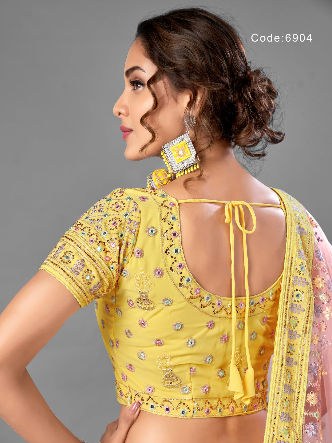 Yellow Georgette Lehenga Choli | Designer Indian Ethnic Wear