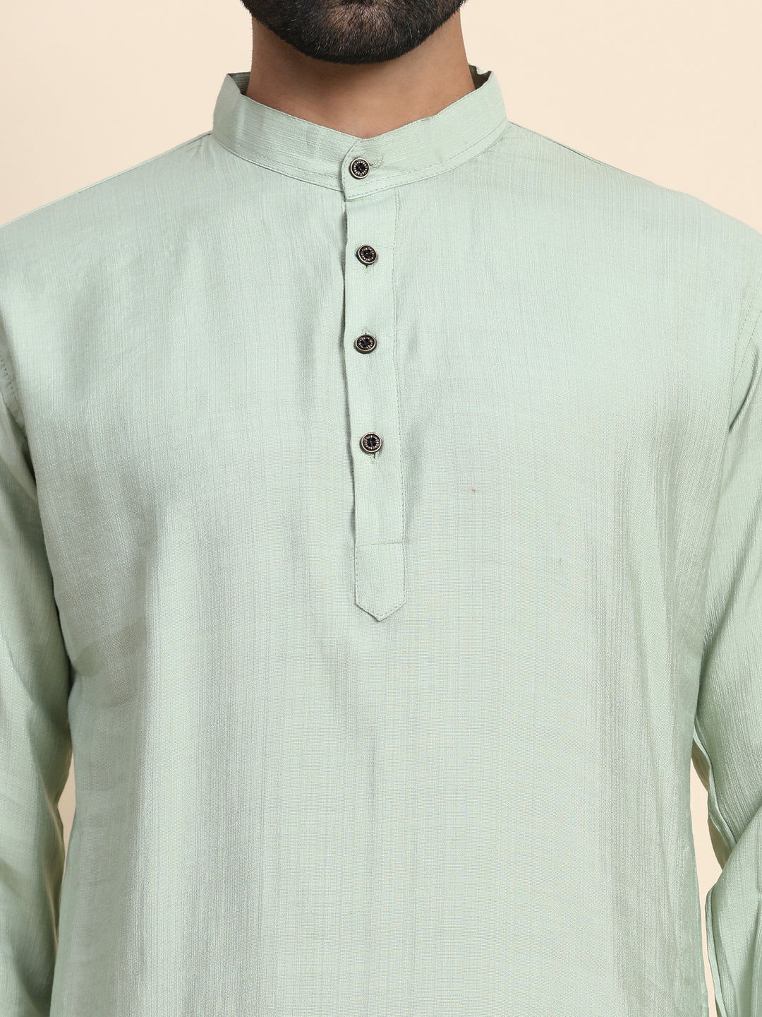 Light Mint Green Rayon Kurta | Solid Design for Festivals and Casual Wear