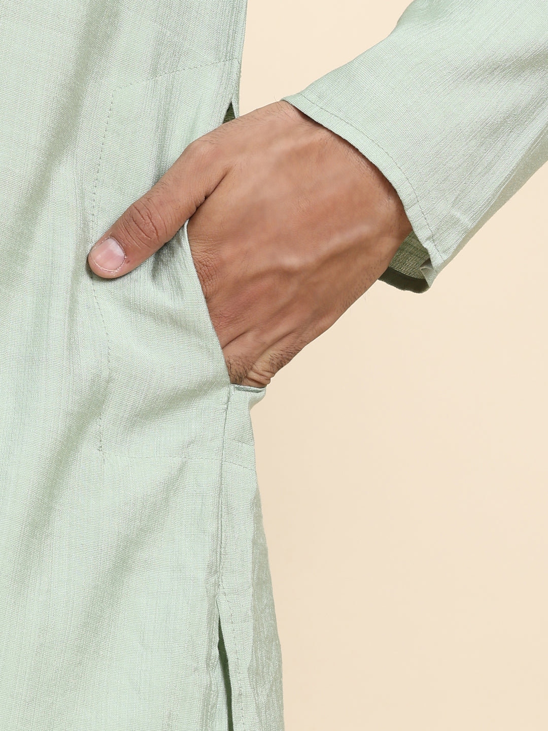 Light Mint Green Rayon Kurta | Solid Design for Festivals and Casual Wear