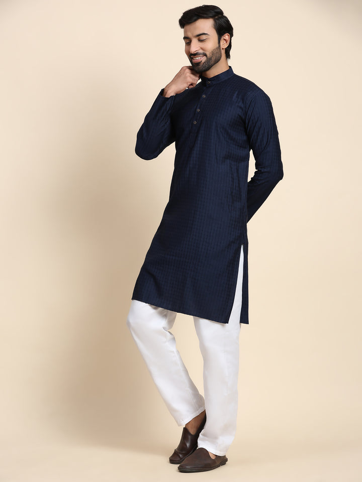 Rayon Kurta Pajama | Self-Weaved Design for Cultural Events