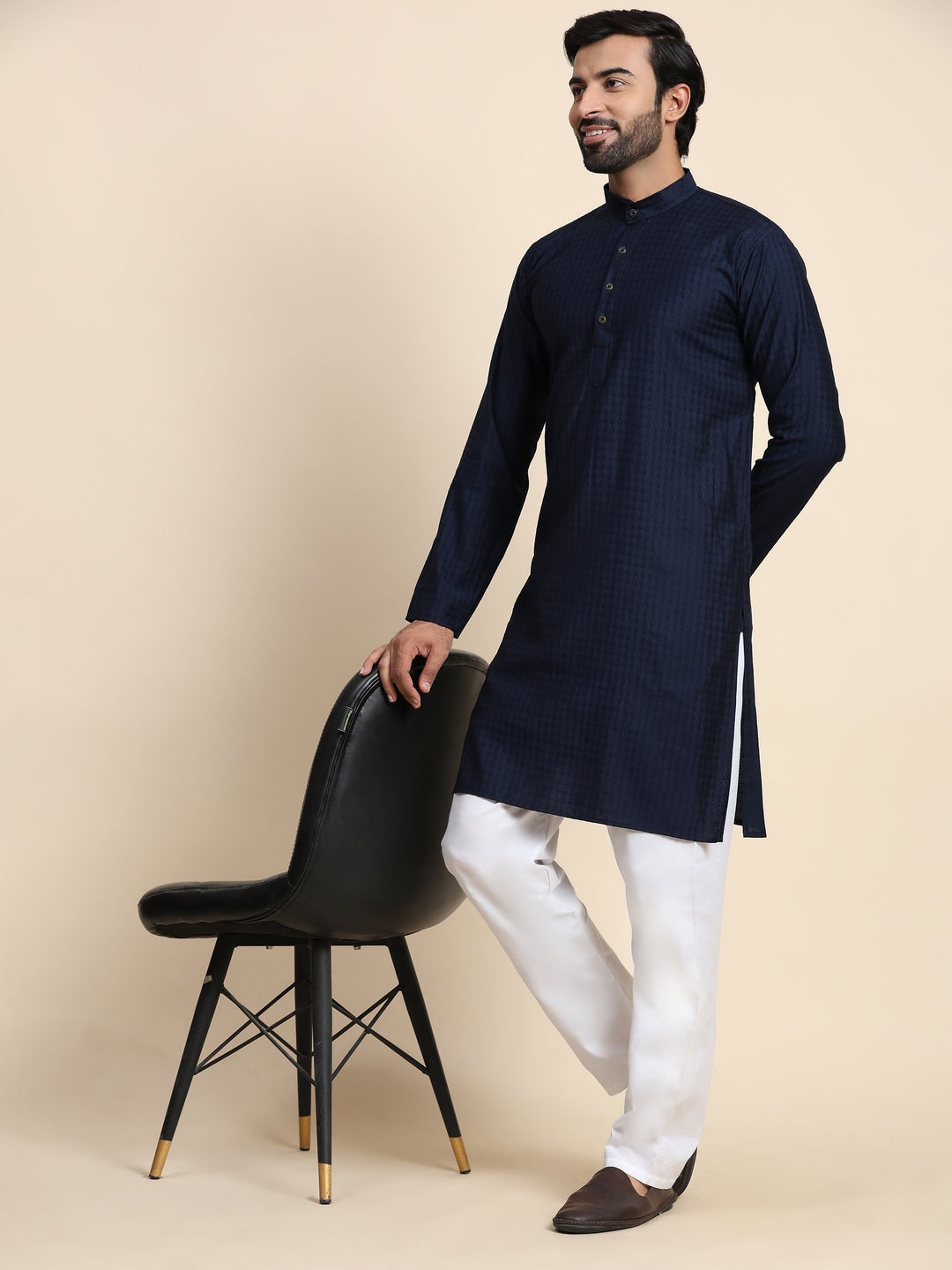 Rayon Kurta Pajama | Self-Weaved Design for Cultural Events