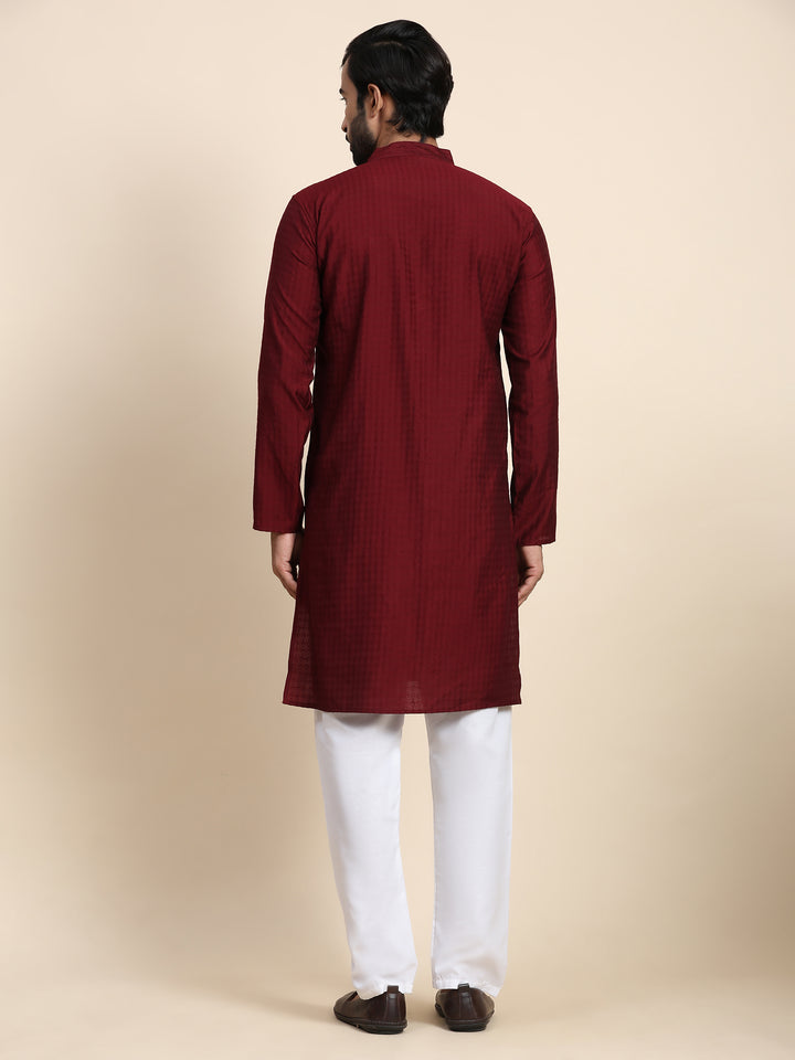 Rayon Kurta Pajama | Self-Weaved Design for Cultural Events