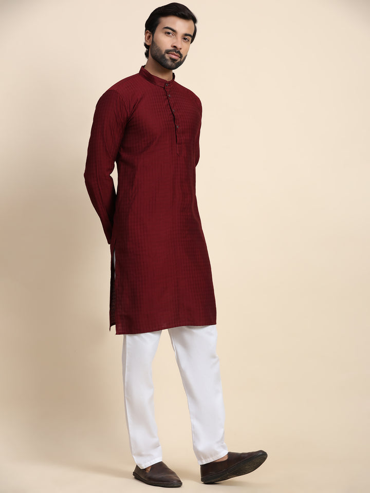 Rayon Kurta Pajama | Self-Weaved Design for Cultural Events