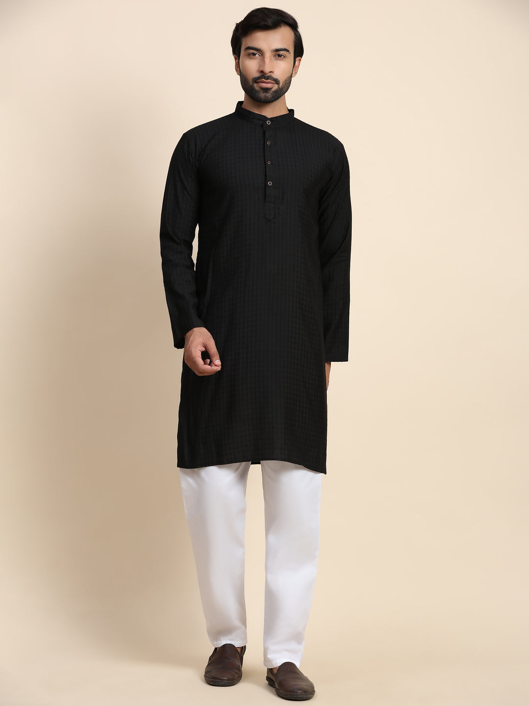 Rayon Kurta Pajama | Self-Weaved Design for Cultural Events