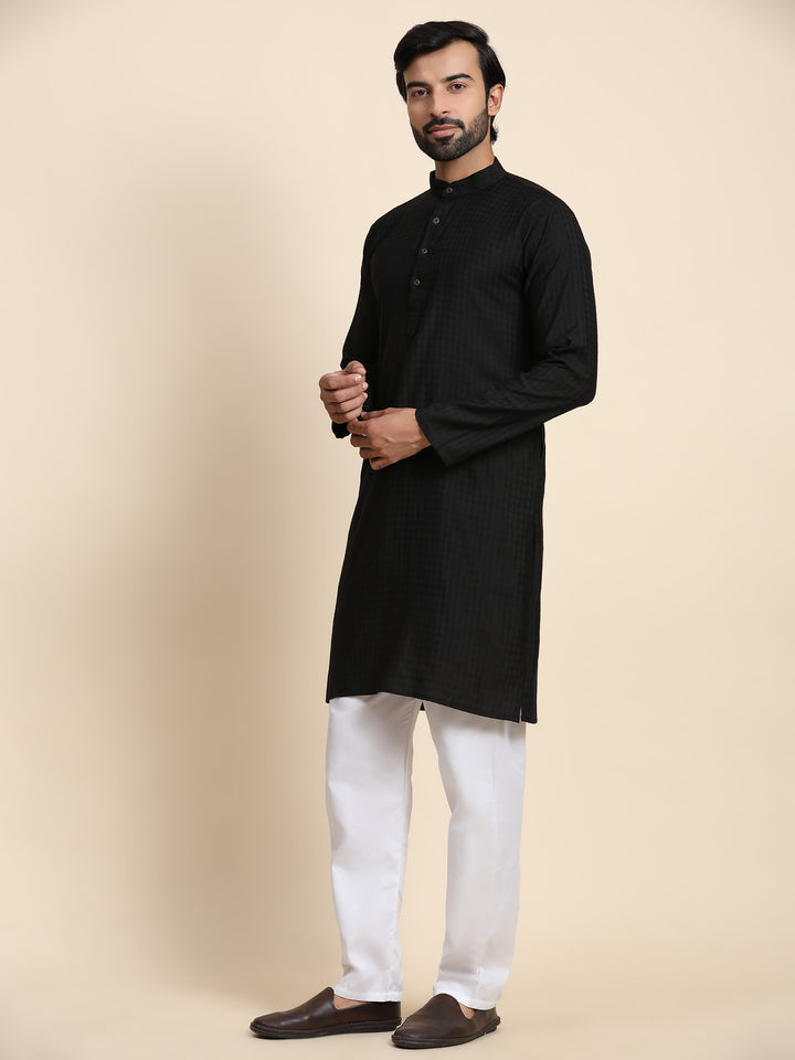 Rayon Kurta Pajama | Self-Weaved Design for Cultural Events