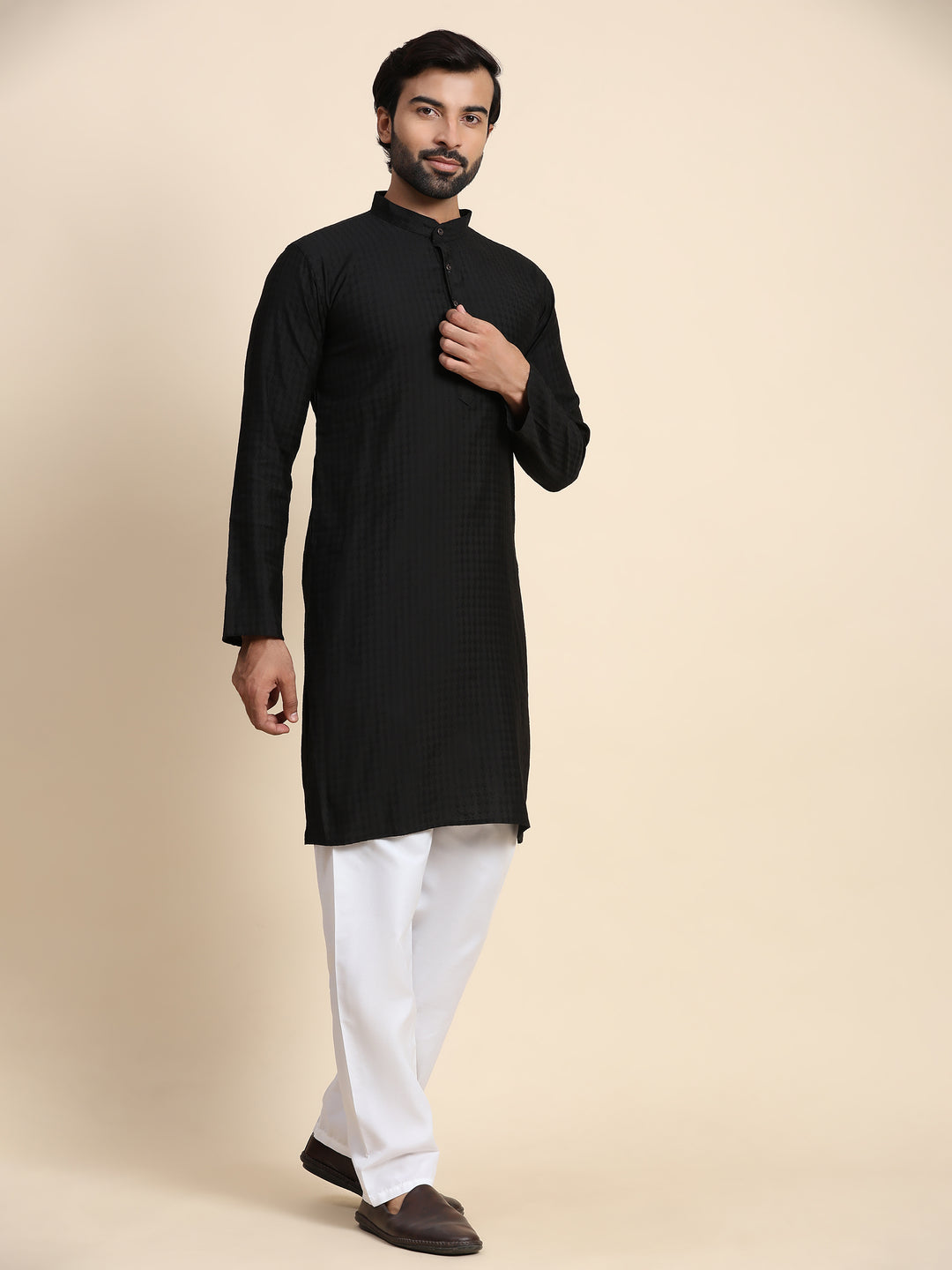 Rayon Kurta Pajama | Self-Weaved Design for Cultural Events