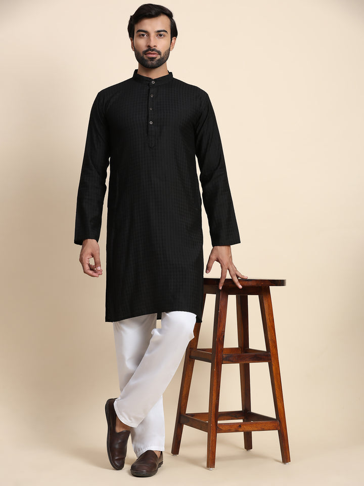 Rayon Kurta Pajama | Self-Weaved Design for Cultural Events