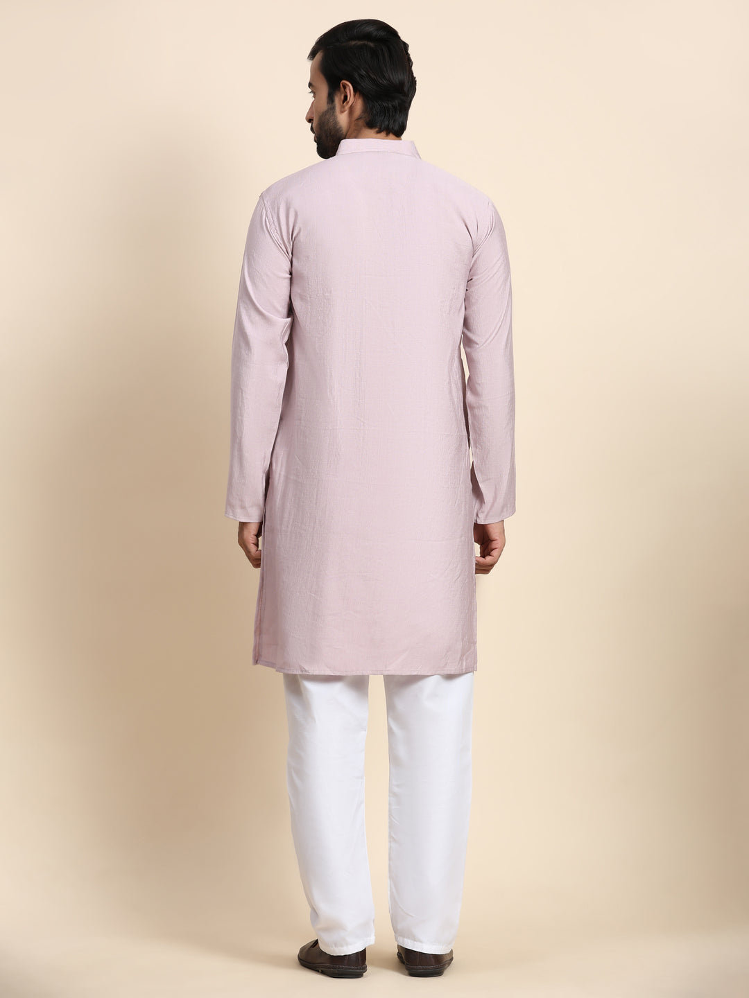 Elegant Self Weaved Kurta | Festive Cotton Kurta for Men