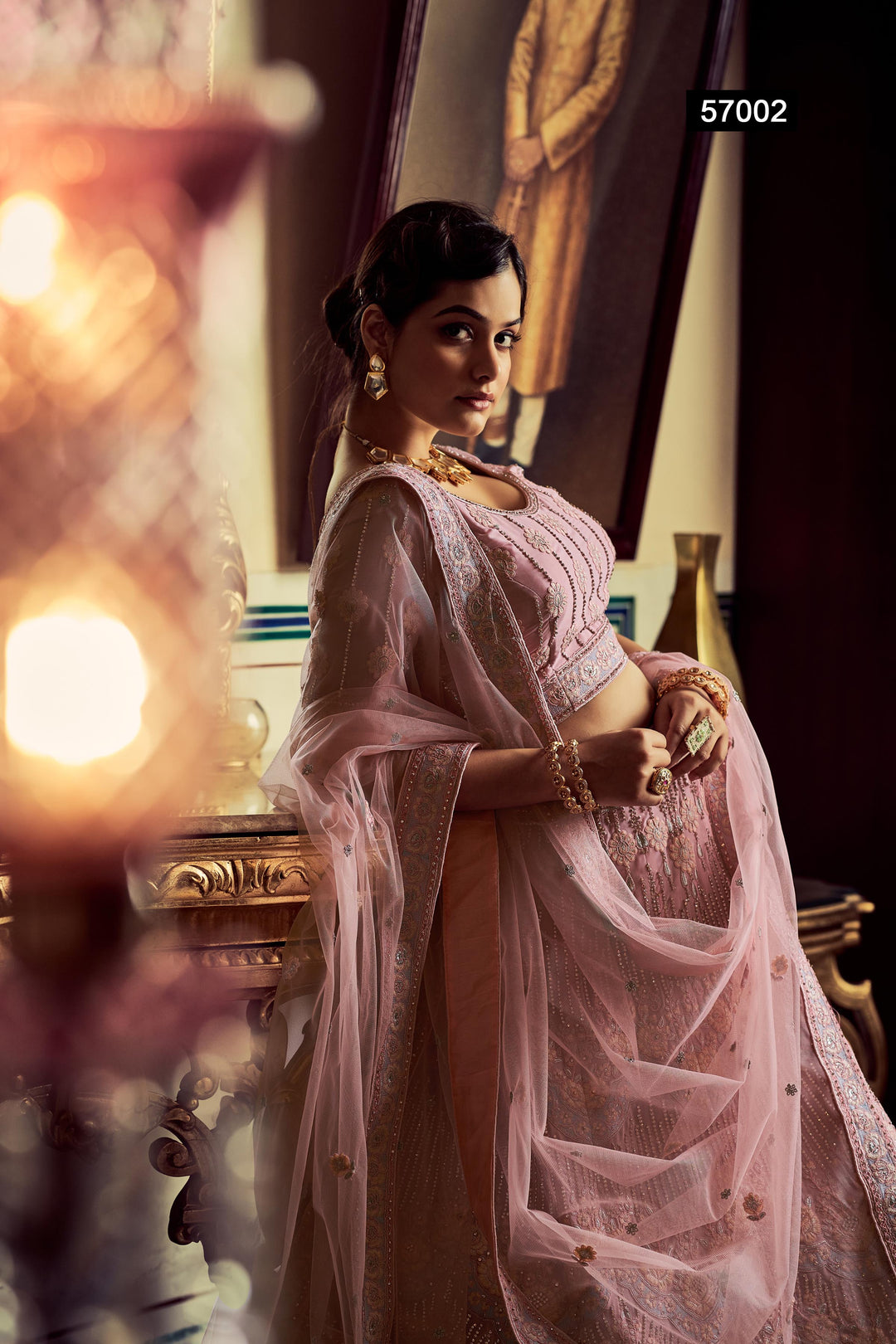 Pink Georgette Embroidered Lehenga | With Soft Net Dupatta for Weddings