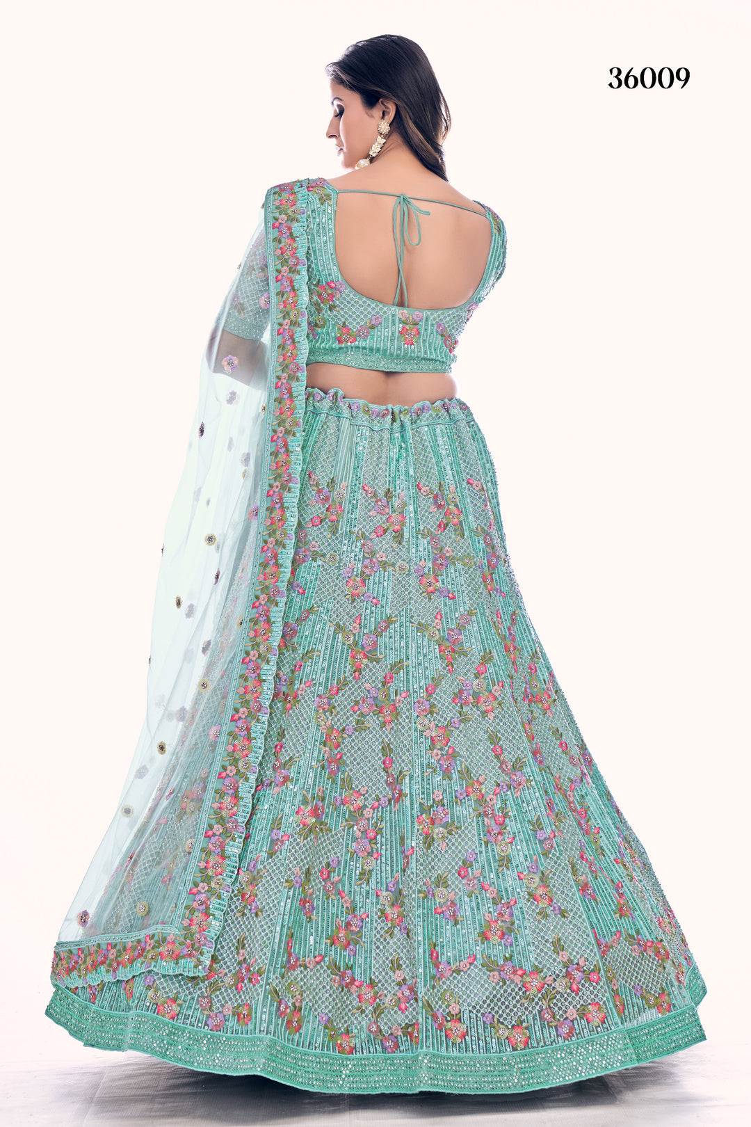 Intricate Embroidered Bridal Lehenga | Designer Soft Net Wedding Outfit