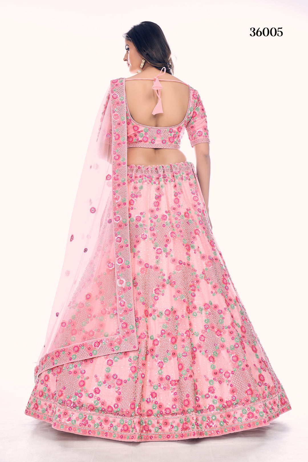 Designer Soft Net Lehenga Choli Set | Bridal Embroidered Lehenga for Women