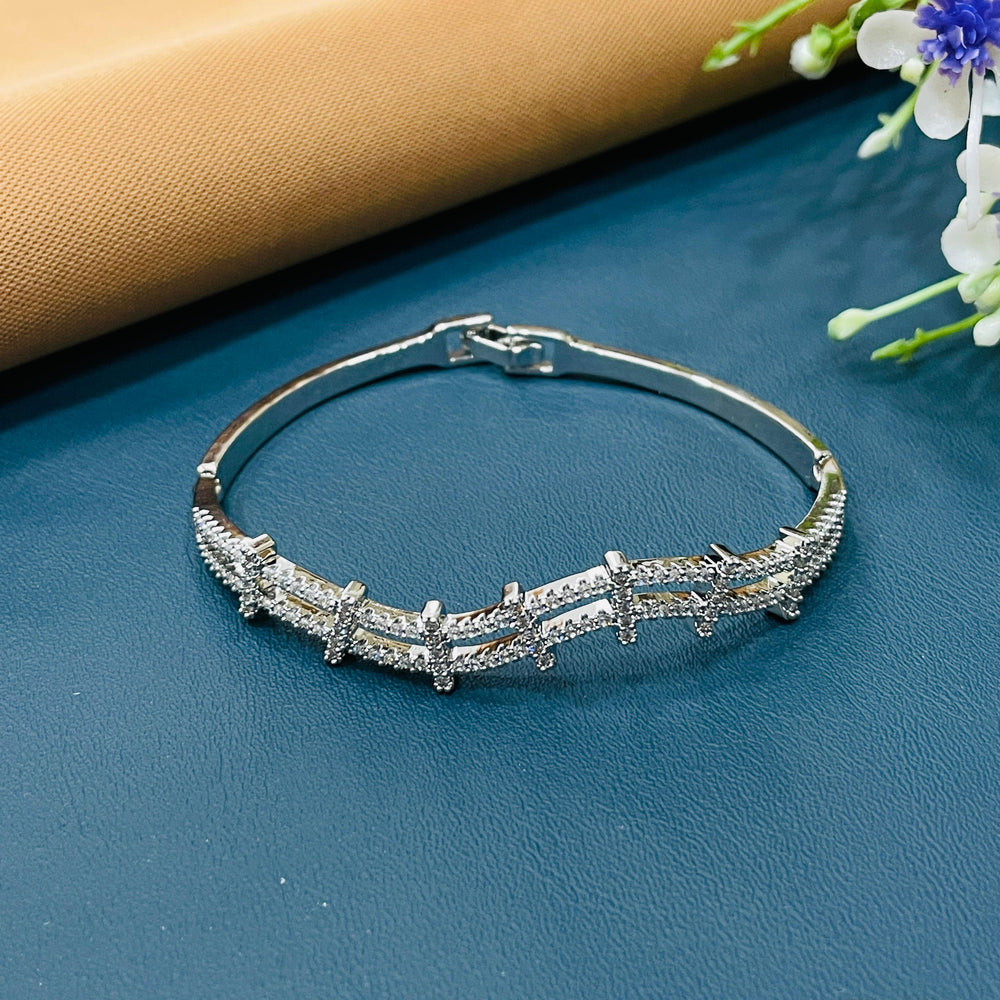 Fashion-forward AD diamond bracelet for any event.