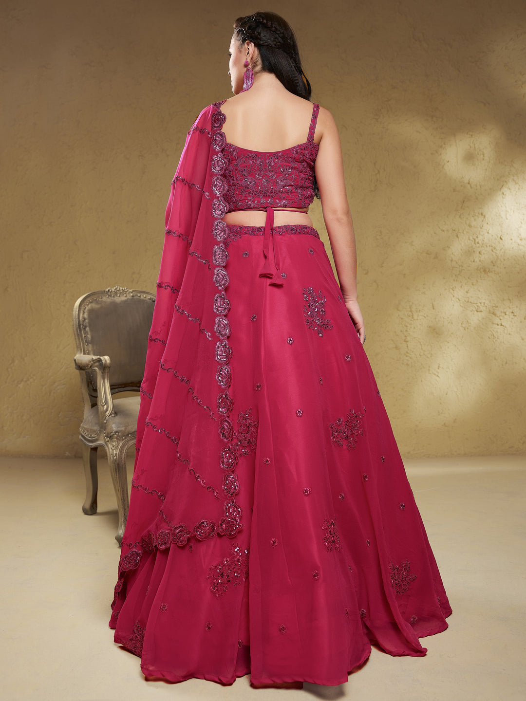 Lovely Pink Lehenga Choli | Semi-Stitched & Customizable for All Sizes