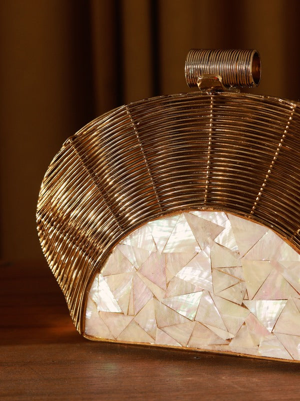 Tiara Mother of Pearl Clutch | Elegant Evening Bag for Special Occasions