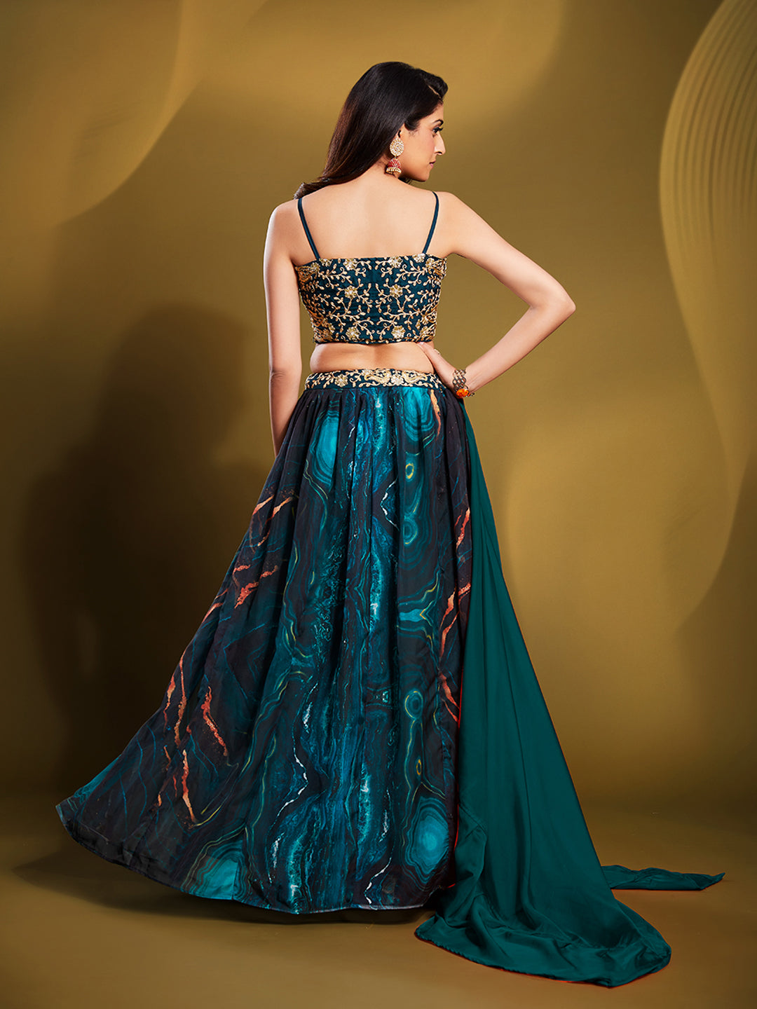 Elegant Teal Lehenga Choli | Perfect for Weddings & Festive Occasions