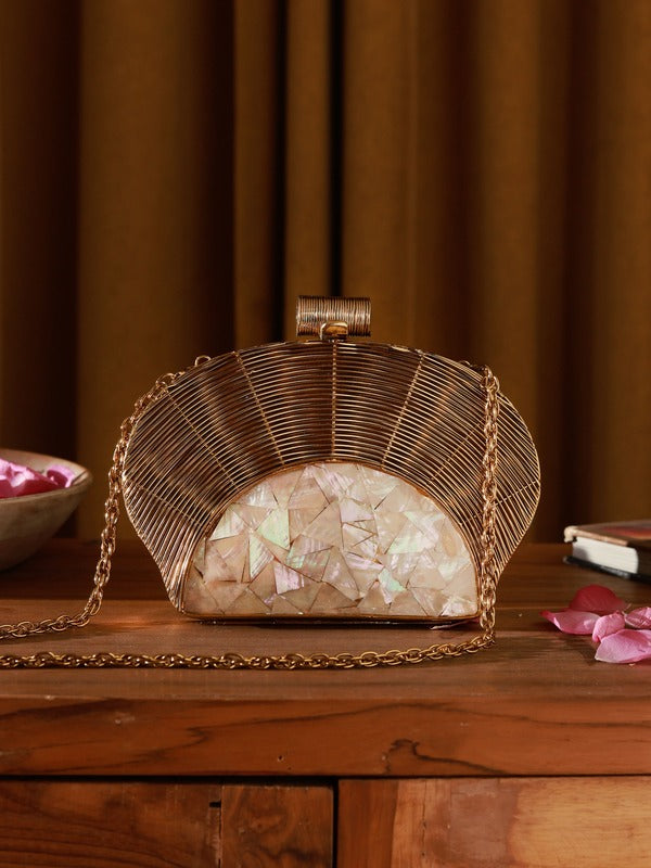 Tiara Mother of Pearl Clutch | Elegant Evening Bag for Special Occasions