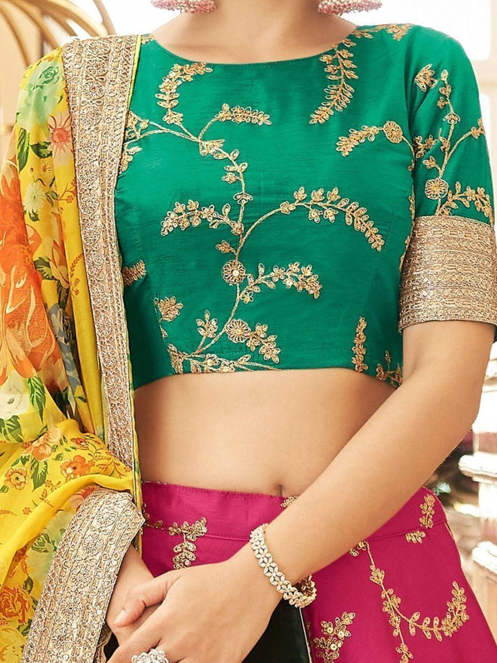 Mesmerizing Pink Sequins Art Silk Lehenga Choli | Reception & Wedding Wear